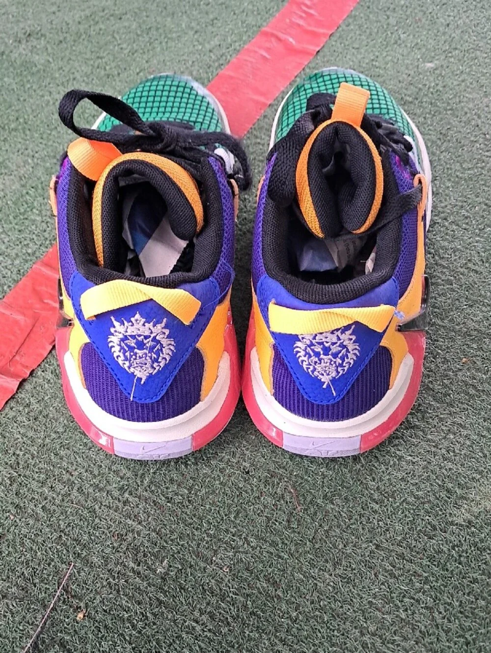 Colorful Youth  Athletic Sneakers - Green/Yellow/Purple/Black/Pink